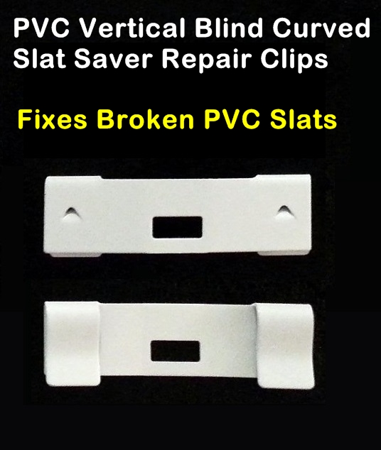 Vertical Blind Vane Saver ~ 20 Pack Black Curved Repair Clips 