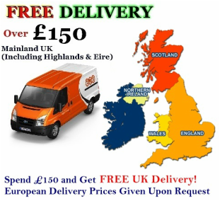 We can Deliver your order throughout the UK and Europe