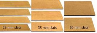 wood blinds slat sizes