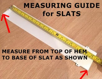 Measuring Guide for Replacement Blind Slats
