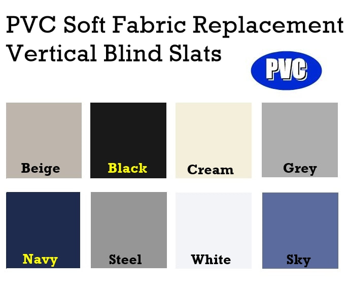 PVC Soft Fabric Replacement Vertical Blind Slats
